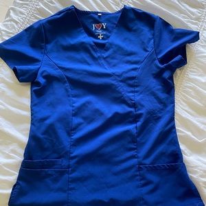Joy Royal Blue Scrub Top